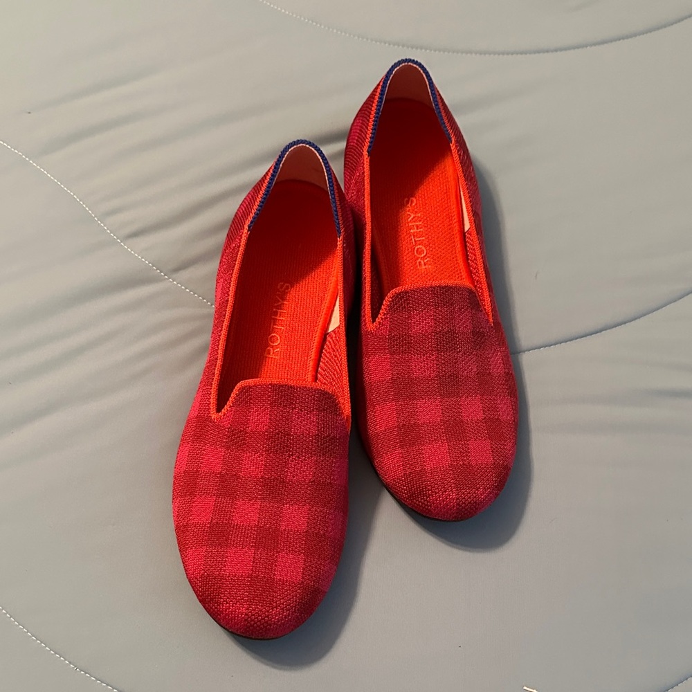Rothy's Red Plaid Women's Flats
